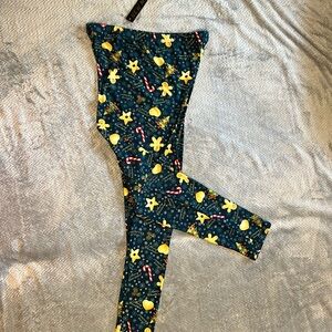Christmas Cookie Candy Cane leggings New with Tags